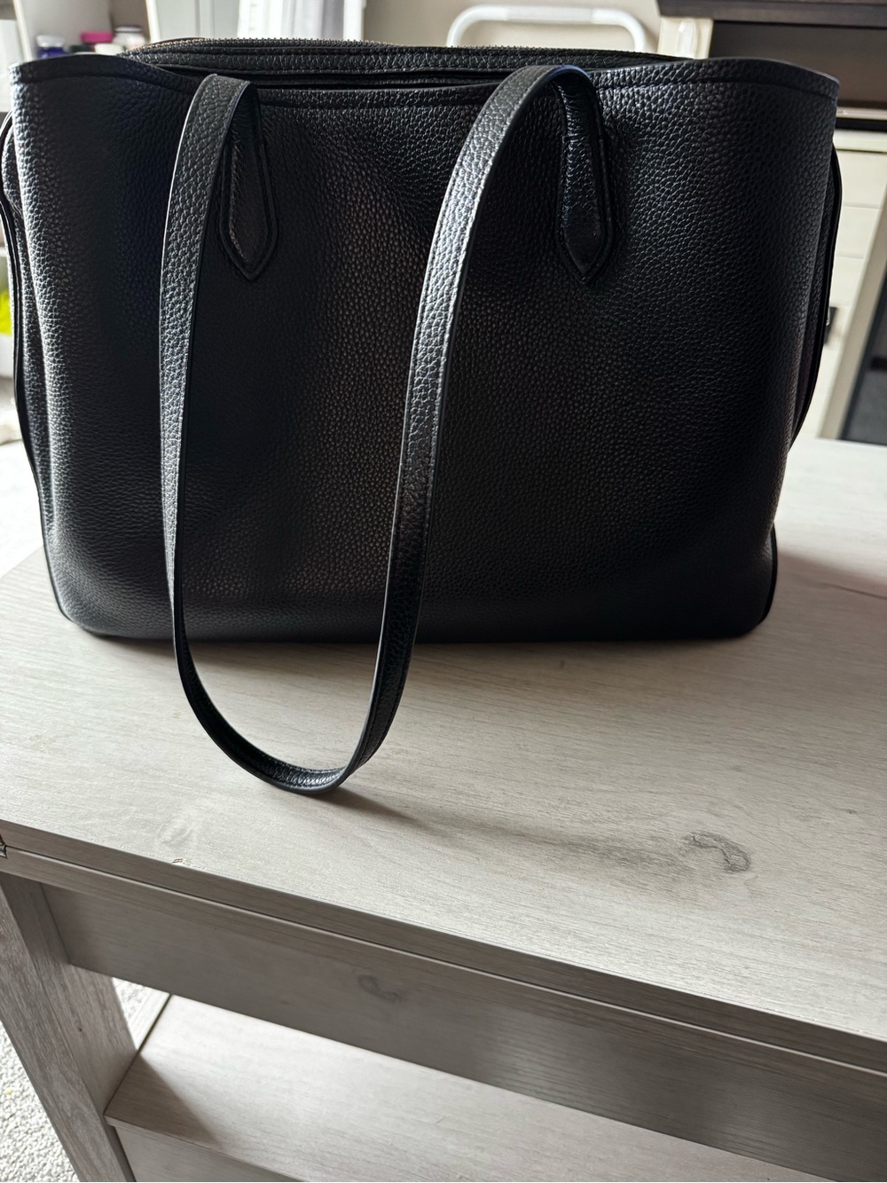 kate spade Black Pebbled Leather Shoulder Work Tote - Picture 2 of 7